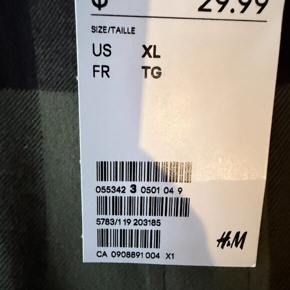 NWT H&M Men's Plaid Button Down - Picture 6 of 6